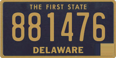 DE license plate 881476
