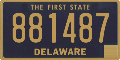 DE license plate 881487
