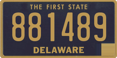 DE license plate 881489