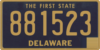 DE license plate 881523