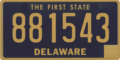 DE license plate 881543