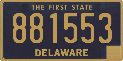DE license plate 881553