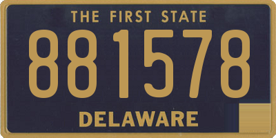 DE license plate 881578
