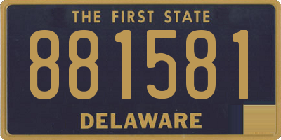 DE license plate 881581
