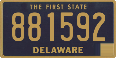 DE license plate 881592