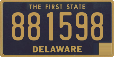 DE license plate 881598