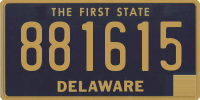 DE license plate 881615
