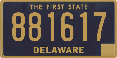 DE license plate 881617