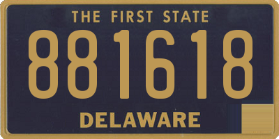 DE license plate 881618