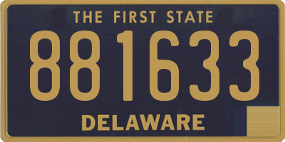 DE license plate 881633