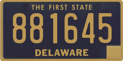 DE license plate 881645