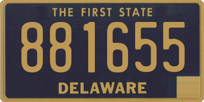 DE license plate 881655