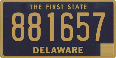 DE license plate 881657