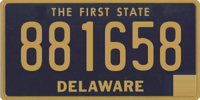 DE license plate 881658