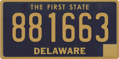 DE license plate 881663