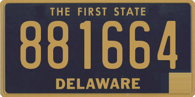 DE license plate 881664