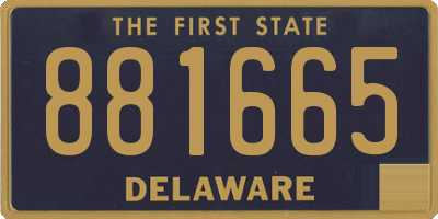 DE license plate 881665