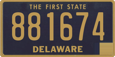 DE license plate 881674