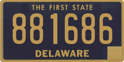 DE license plate 881686