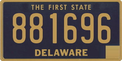 DE license plate 881696