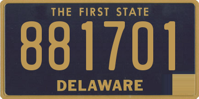 DE license plate 881701