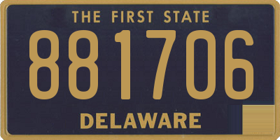 DE license plate 881706