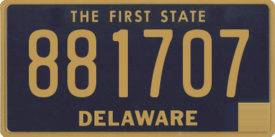 DE license plate 881707