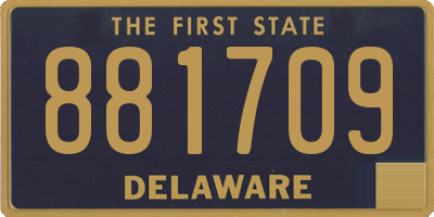 DE license plate 881709