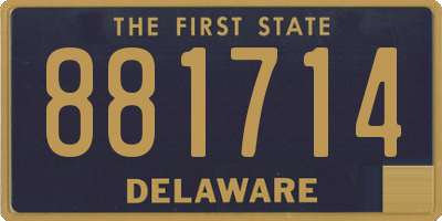 DE license plate 881714