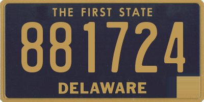 DE license plate 881724