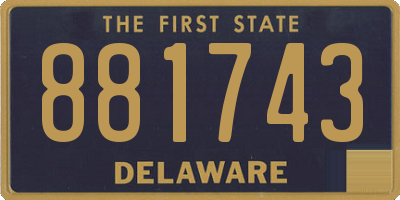 DE license plate 881743