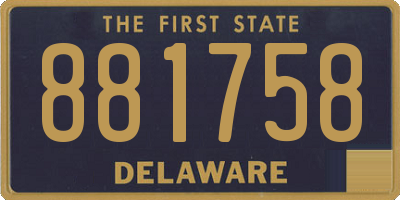 DE license plate 881758