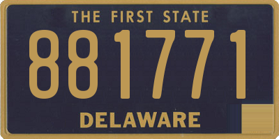 DE license plate 881771
