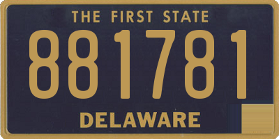 DE license plate 881781