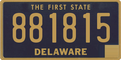 DE license plate 881815