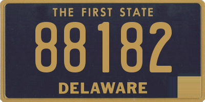 DE license plate 88182