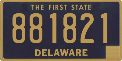 DE license plate 881821
