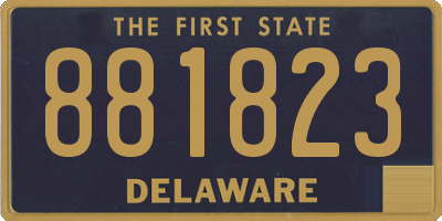 DE license plate 881823