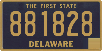 DE license plate 881828