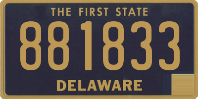 DE license plate 881833