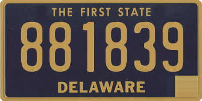 DE license plate 881839