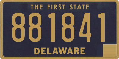 DE license plate 881841