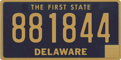DE license plate 881844