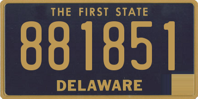 DE license plate 881851