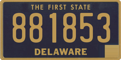 DE license plate 881853