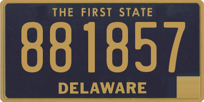 DE license plate 881857