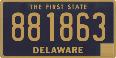 DE license plate 881863