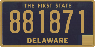 DE license plate 881871
