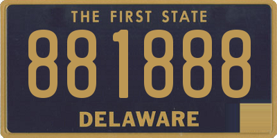 DE license plate 881888