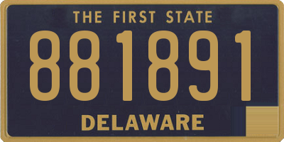 DE license plate 881891